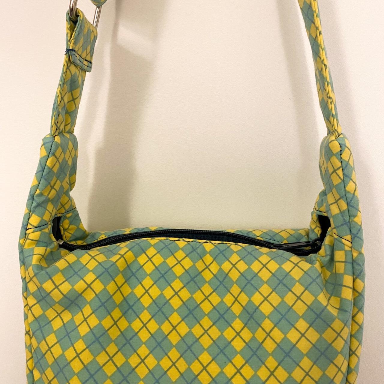 Everyday Bag in Yellow & Blue Argyle