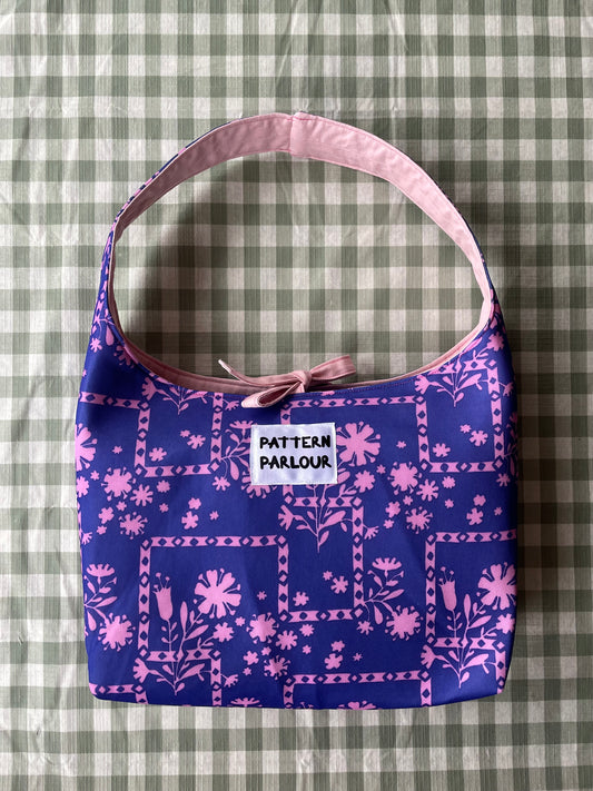 Flipside Slouch in Purple & Pink Floral/Pink