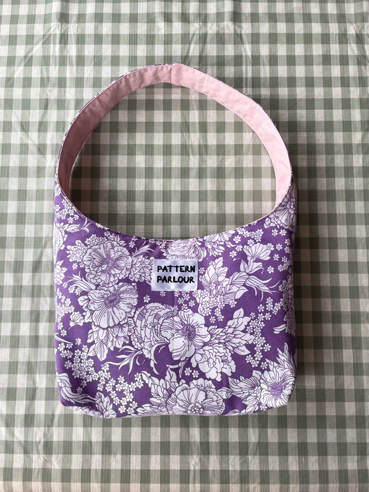 Flipside Slouch in Purple Floral/Pink
