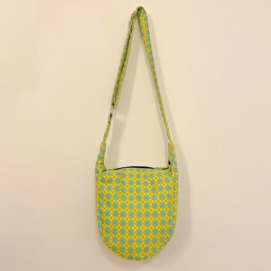 Everyday Bag in Yellow & Blue Argyle