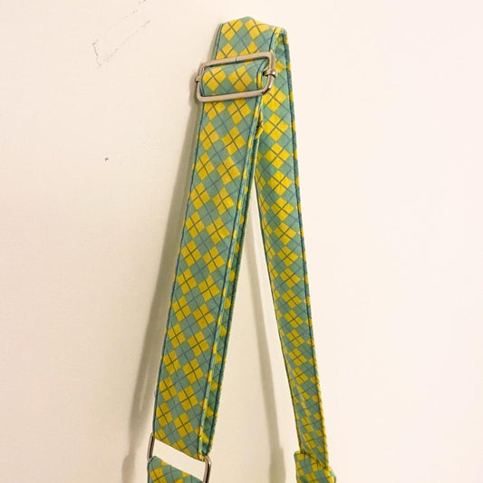 Everyday Bag in Yellow & Blue Argyle