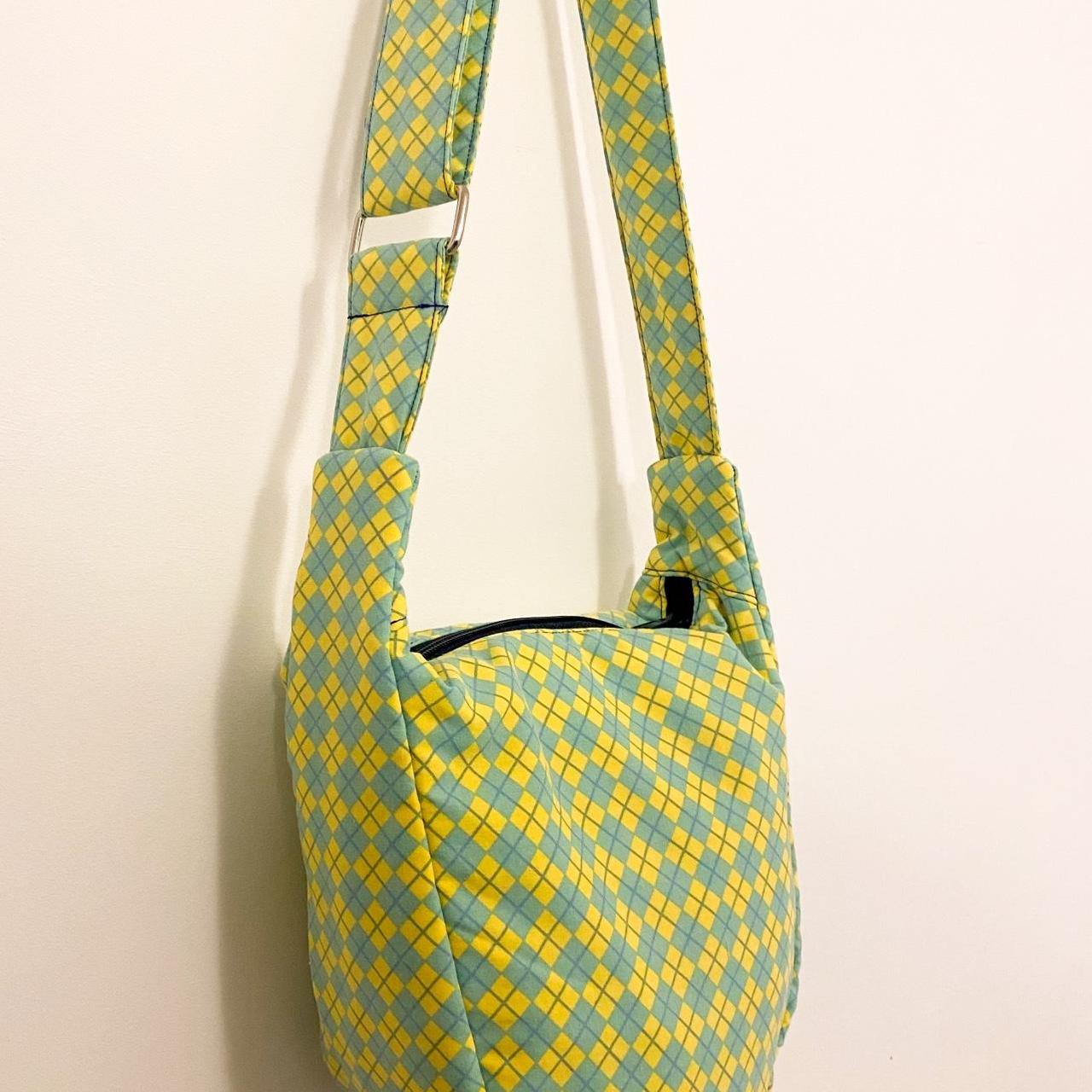 Everyday Bag in Yellow & Blue Argyle