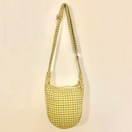 Everyday Bag in Green & White Tartan