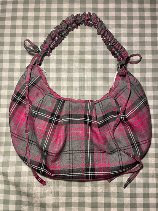 Big Yin Bonnie Bag in Pink & Grey Tartan