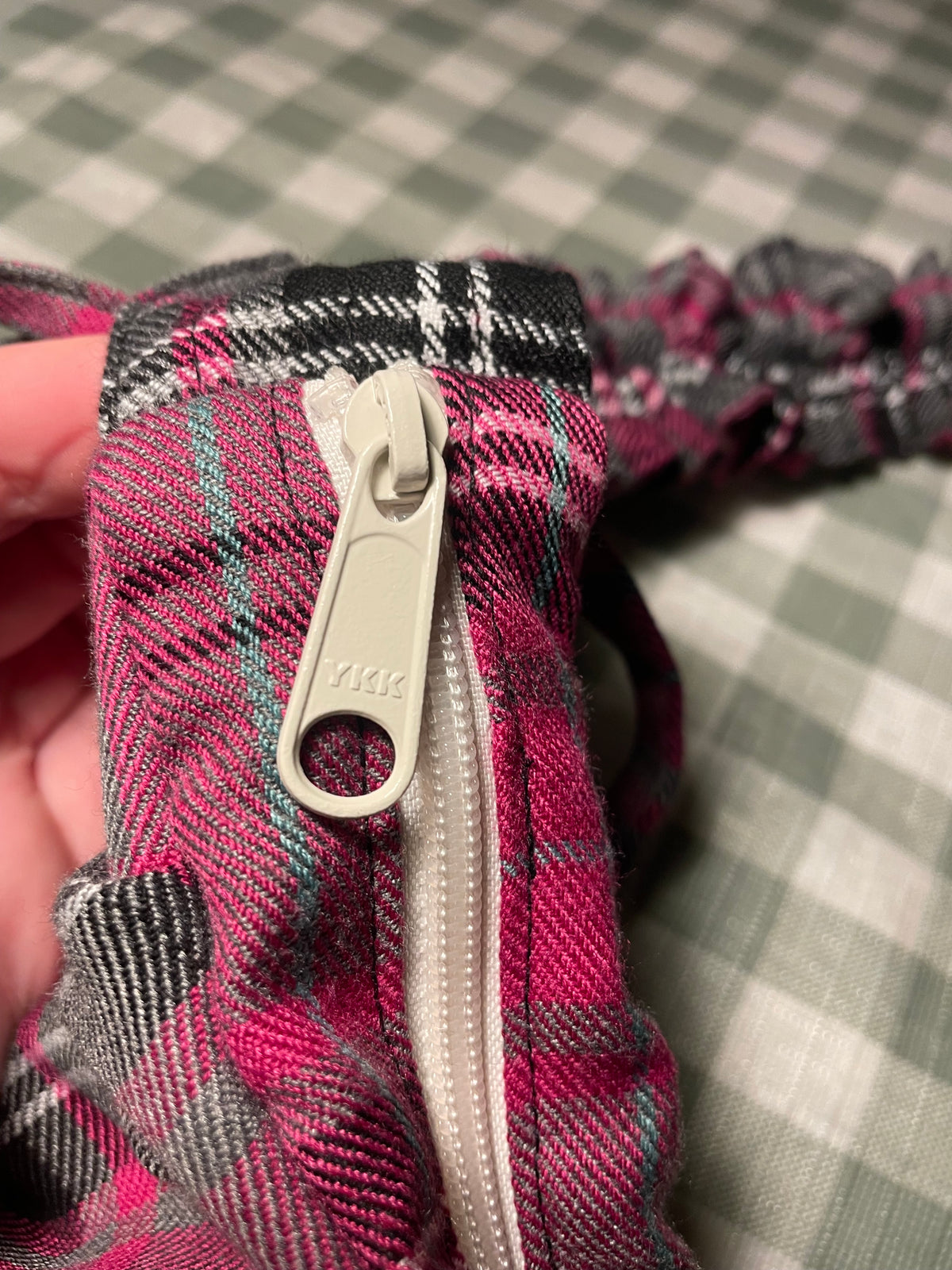Big Yin Bonnie Bag in Pink & Grey Tartan