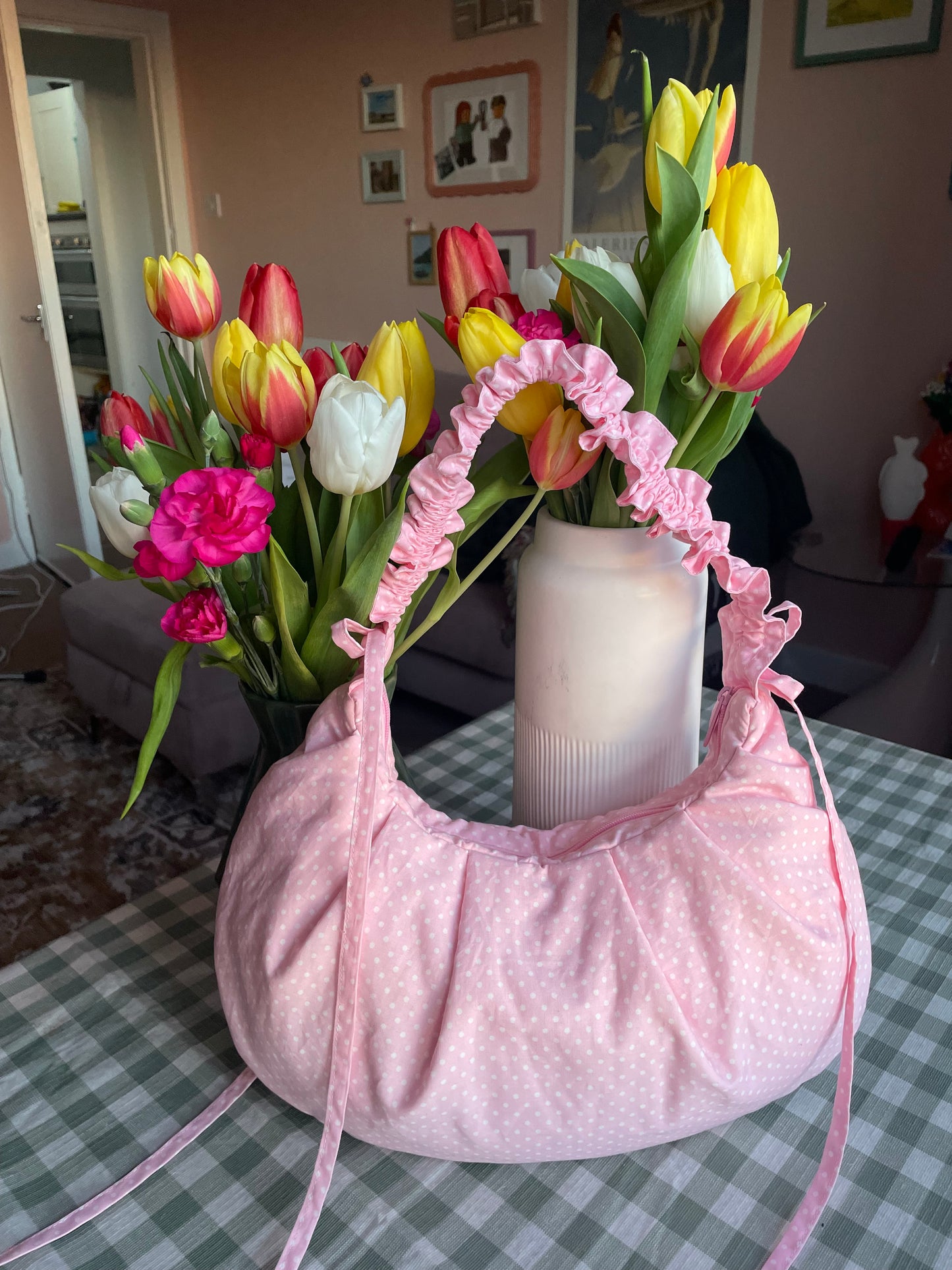 Wee Bonnie Bag in Pink Polka Dot