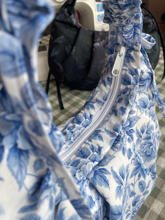 Wee Bonnie Bag in Blue and White Floral