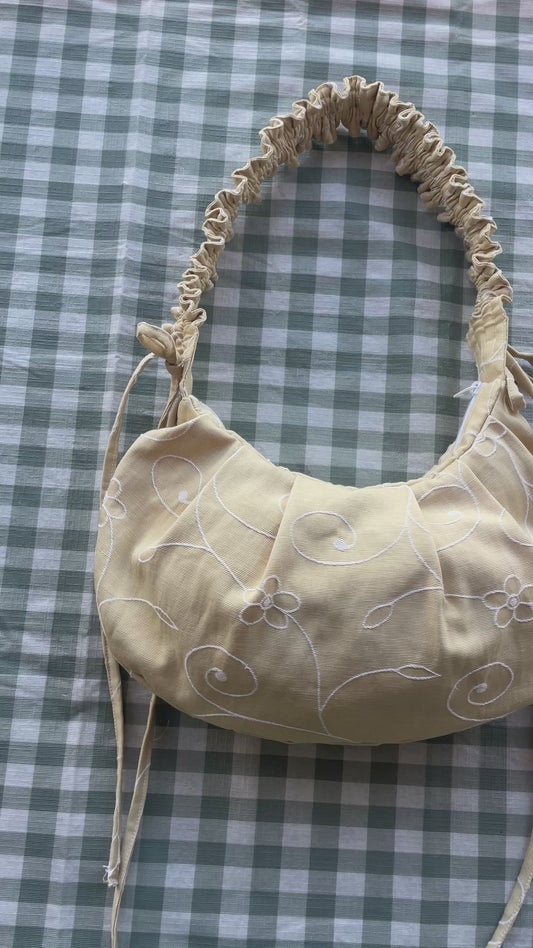 Wee Bonnie Bag in Butter Yellow Floral